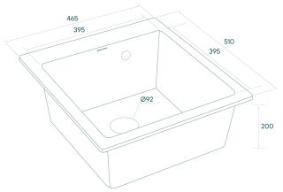 Мойка кухонная Paulmark Kante PM104651-BL чёрный